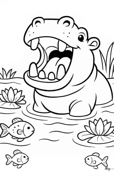hippo with big teeth