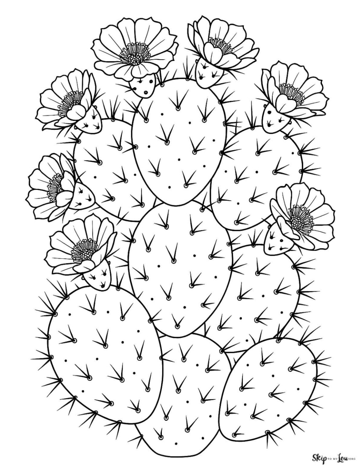prickly pear coloring page