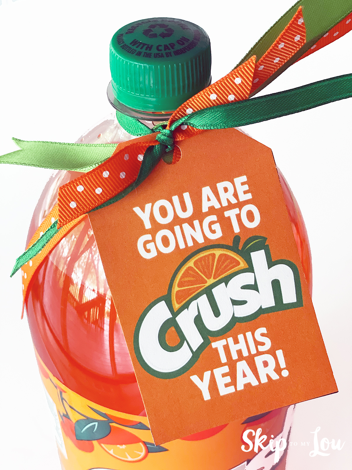 crush soda bottle with tag you are going to crush this year.