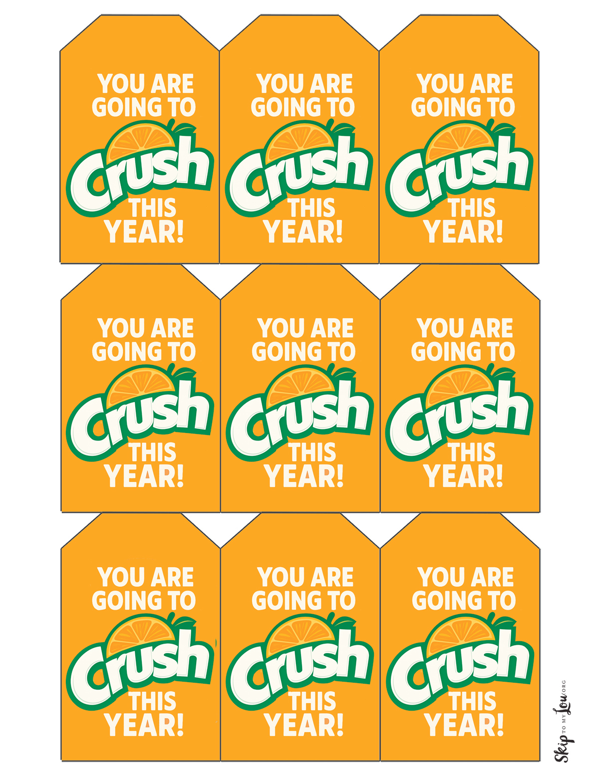 Page of 9 you are going to crush this year gift tag with orange