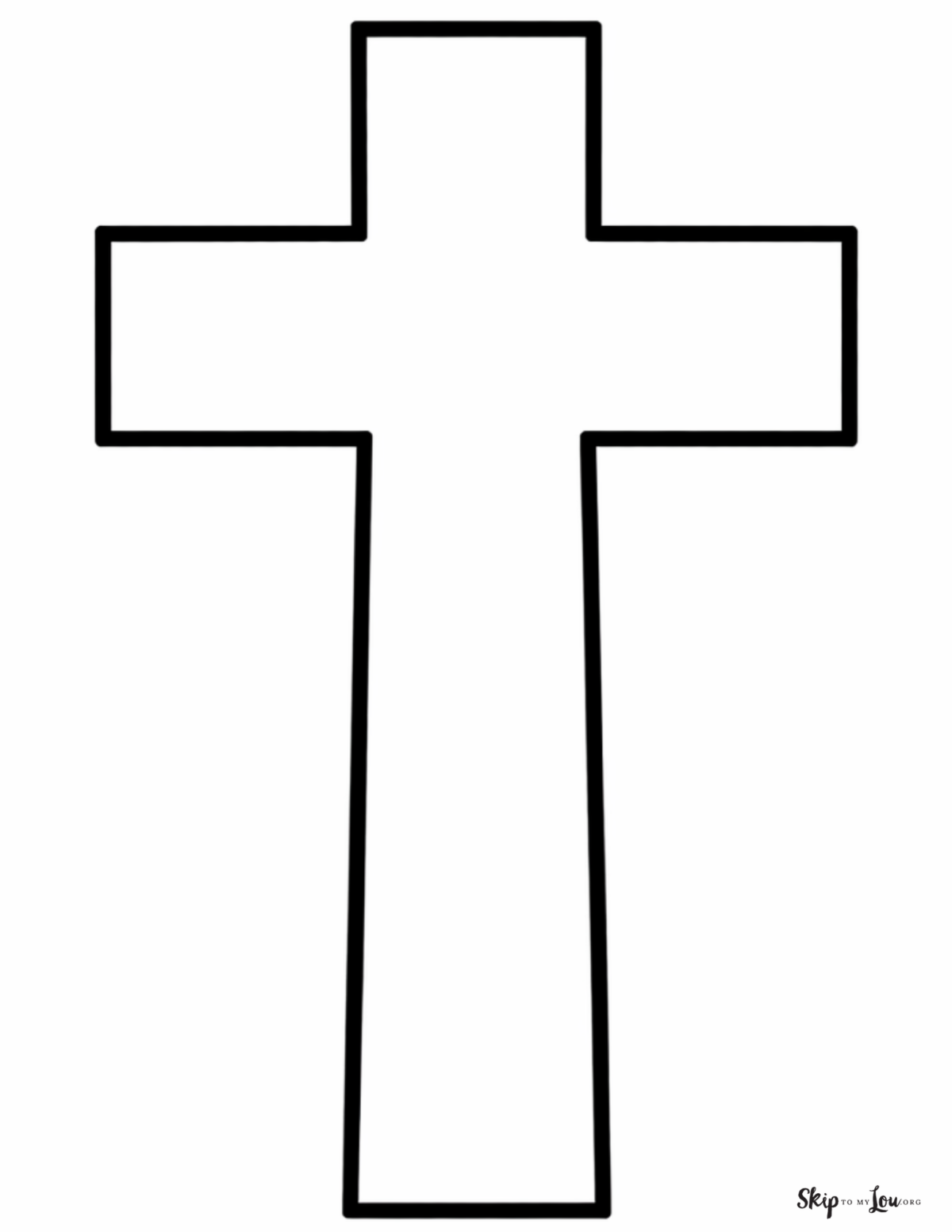 easy cross coloring page for kids printable