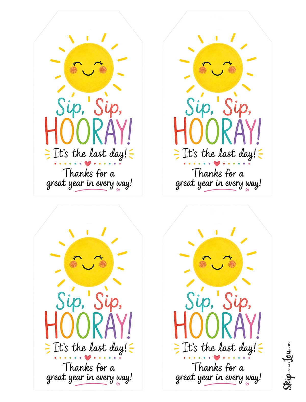 sip sip hooray its the last day tag